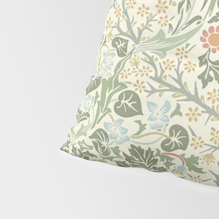 William Morris Blackthorn Cream Pastel Floral Pillow Sham Gallery Image 4