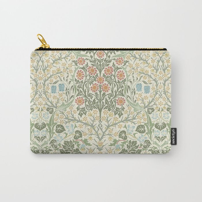 William Morris Blackthorn Cream Pastel Floral Carry All Pouch Gallery Image 1