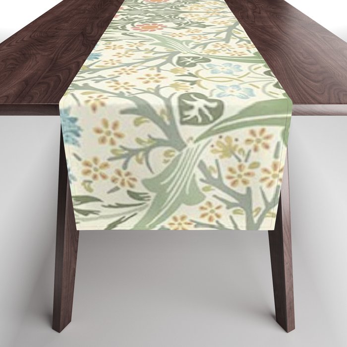 William Morris Blackthorn Cream Pastel Floral Table Runner Gallery Image 1