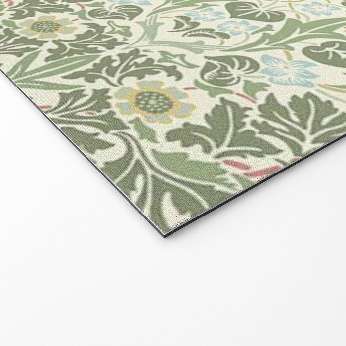 William Morris Blackthorn Cream Pastel Floral Welcome Mat Gallery Image 2