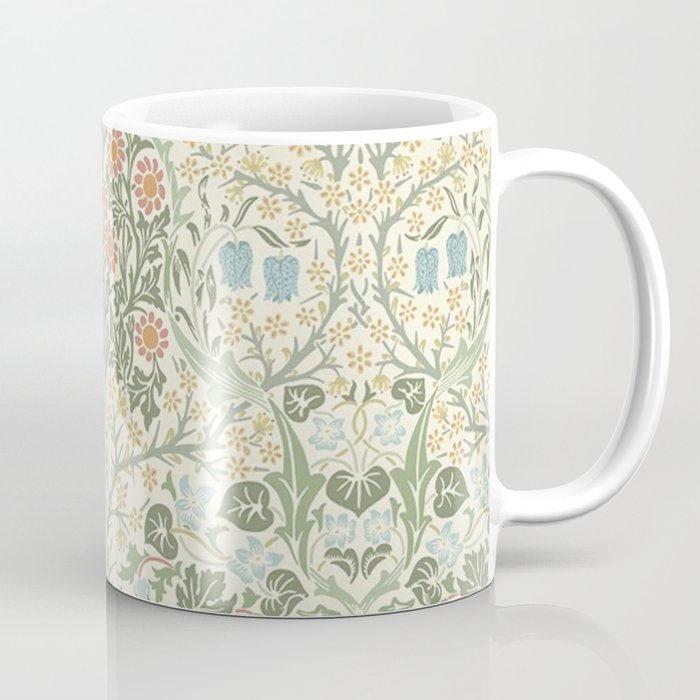 William Morris Blackthorn Cream Pastel Floral Coffee Mug Gallery Image 1