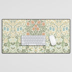 William Morris Blackthorn Cream Pastel Floral Desk Mat Gallery Image 1
