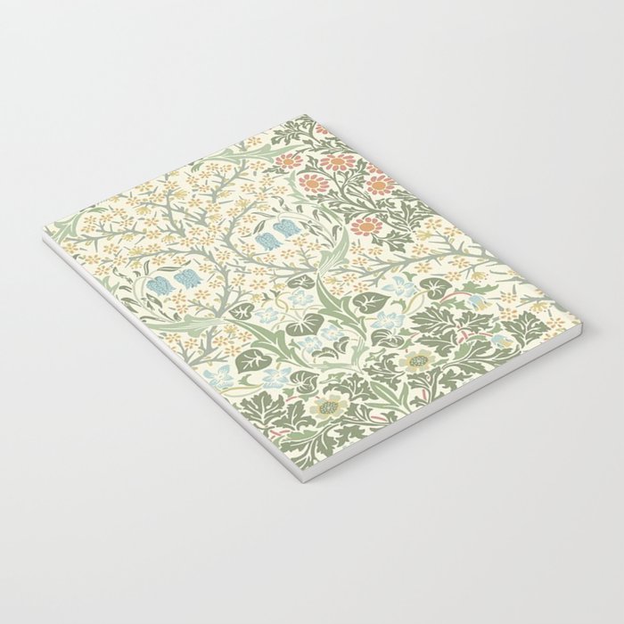 William Morris Blackthorn Cream Pastel Floral Notebook Gallery Image 3