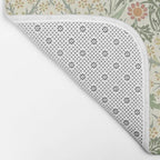 William Morris Blackthorn Cream Pastel Floral Bath Mat Gallery Image 2