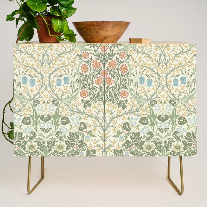 William Morris Blackthorn Cream Pastel Floral Credenza Gallery Image 1