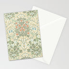 William Morris Blackthorn Cream Pastel Floral Stationery Card Gallery Image 2