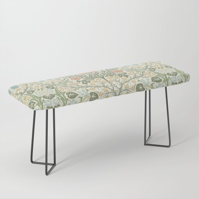 William Morris Blackthorn Cream Pastel Floral Bench Gallery Image 1