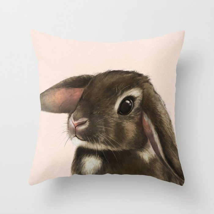 baby bunny Throw Pillow Gallery Image 1