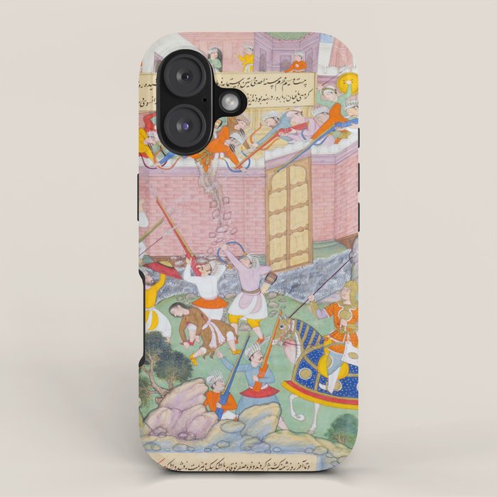 Siege of Baghdad Antique Indian Miniature Painted Illustration iPhone Case Gallery Image 1