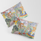 Siege of Baghdad Antique Indian Miniature Painted Illustration Pillow Sham Gallery Image 3