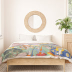 Siege of Baghdad Antique Indian Miniature Painted Illustration Duvet Cover Gallery Image 3