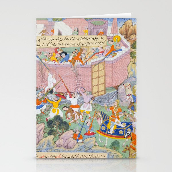 Siege of Baghdad Antique Indian Miniature Painted Illustration Stationery Card Gallery Image 2