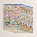 Siege of Baghdad Antique Indian Miniature Painted Illustration Wrapping Paper Gallery Image 3
