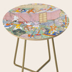 Siege of Baghdad Antique Indian Miniature Painted Illustration Side Table Gallery Image 2