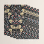 William Morris Pimpernel Art Nouveau Dark Floral Wrapping Paper Gallery Image 3