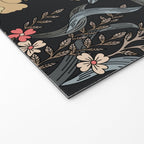 William Morris Pimpernel Art Nouveau Dark Floral Welcome Mat Gallery Image 2