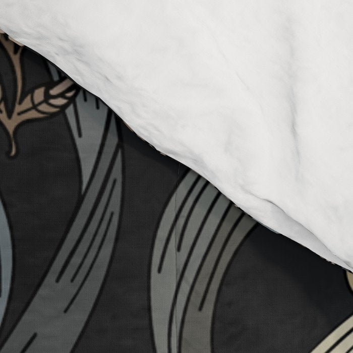 William Morris Pimpernel Art Nouveau Dark Floral Comforter Gallery Image 4