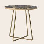William Morris Pimpernel Art Nouveau Dark Floral Side Table Gallery Image 1