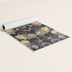 William Morris Pimpernel Art Nouveau Dark Floral Yoga Mat Gallery Image 2