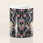 William Morris Pimpernel Art Nouveau Dark Floral Coffee Mug Gallery Image 4
