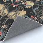 William Morris Pimpernel Art Nouveau Dark Floral Rug Gallery Image 4