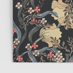 William Morris Pimpernel Art Nouveau Dark Floral Poster Gallery Image 3
