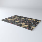 William Morris Pimpernel Art Nouveau Dark Floral Rug Gallery Image 3