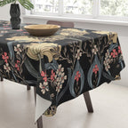 William Morris Pimpernel Art Nouveau Dark Floral Tablecloth Gallery Image 3