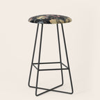 William Morris Pimpernel Art Nouveau Dark Floral Stool Gallery Image 1