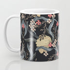 William Morris Pimpernel Art Nouveau Dark Floral Coffee Mug Gallery Image 3