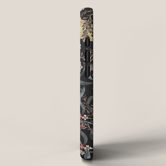 William Morris Pimpernel Art Nouveau Dark Floral iPhone Case Gallery Image 2