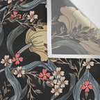 William Morris Pimpernel Art Nouveau Dark Floral Wall Tapestry Gallery Image 3