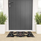 William Morris Pimpernel Art Nouveau Dark Floral Welcome Mat Gallery Image 3