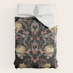 William Morris Pimpernel Art Nouveau Dark Floral Duvet Cover Gallery Image 6