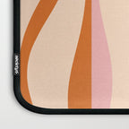 Mid Century Modern Retro Lounge Striped Ogee Pattern Orange Pink Cream Laptop Sleeve Gallery Image 3