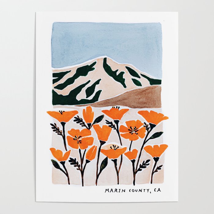 Marin County Print Poster