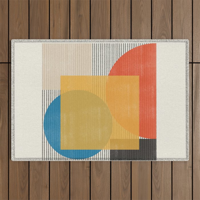 Midcentury Modern Object 02 Outdoor Rug Gallery Image 1