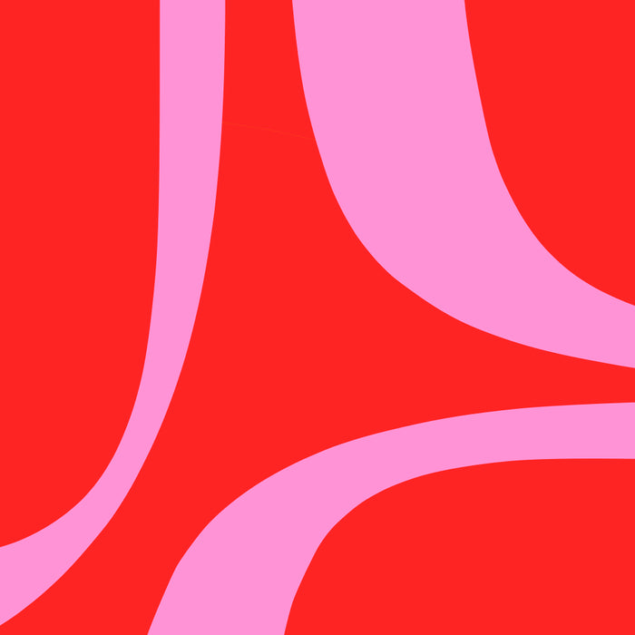 Preppy Pink and Red Retro Groove Abstract Pattern Coffee Mug Gallery Image 2