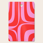 Preppy Pink and Red Retro Groove Abstract Pattern Cutting Board Gallery Image 1