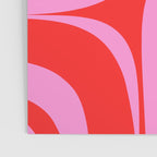 Preppy Pink and Red Retro Groove Abstract Pattern Poster Gallery Image 3