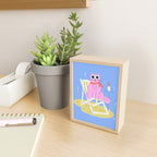 Pink Summer Cat  Mini Art Print Gallery Image 2