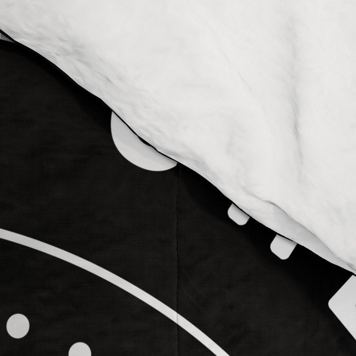 She Believed She Could So She Did - White Ink on Black Comforter Gallery Image 4