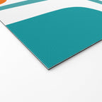 Palm Springs Mid Century Modern Abstract Pattern Orange Mustard Turquoise White Welcome Mat Gallery Image 2