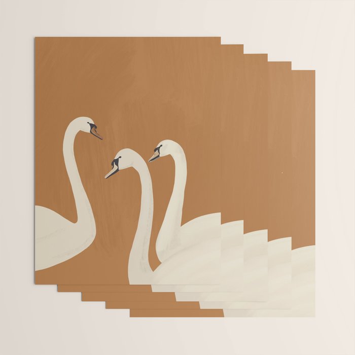 White Swans 2 Wrapping Paper Gallery Image 3