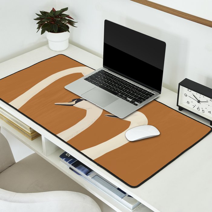 White Swans 2 Desk Mat Gallery Image 2