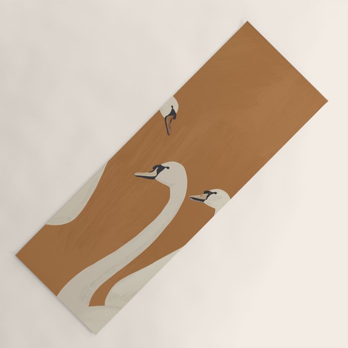 White Swans 2 Yoga Mat Gallery Image 1