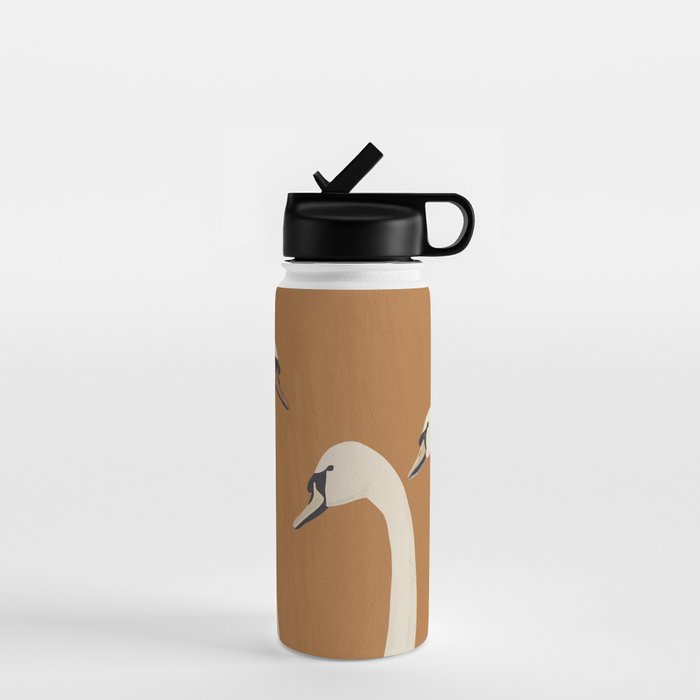 White Swans 2 Water Bottle Gallery Image 1