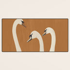 White Swans 2 Desk Mat Gallery Image 3