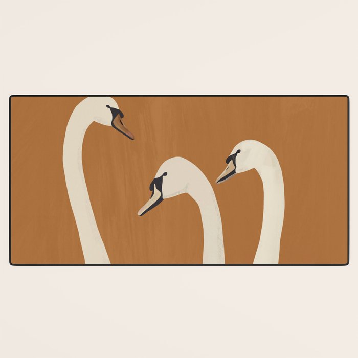 White Swans 2 Desk Mat Gallery Image 3