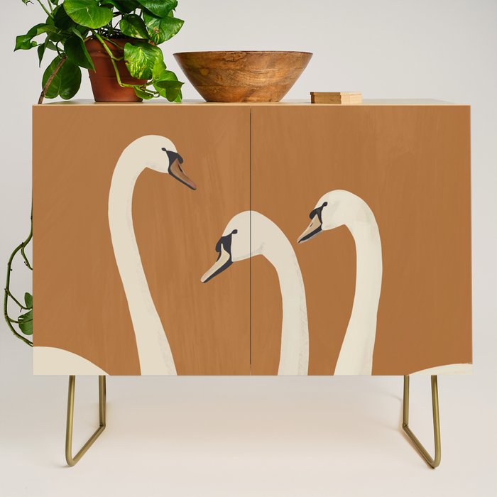 White Swans 2 Credenza Gallery Image 1
